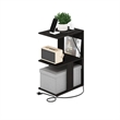 Pemberly Row Sofa End Table with USB Type-C Charging Port in Espresso