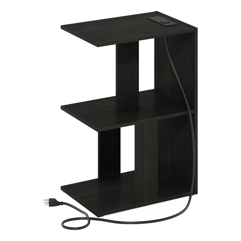 Pemberly Row Sofa End Table with USB Type-C Charging Port in Espresso