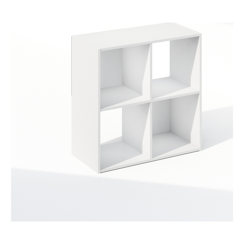 Pemberly Row Cubic Storage Cabinet in Bookcase in Bookshelf in 4-Cube in White