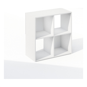 Pemberly Row Cubic Storage Cabinet in Bookcase in Bookshelf in 4-Cube in White