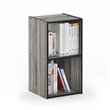 Pemberly Row Cubic Storage Cabinet in 2x1 in French Oak/Black
