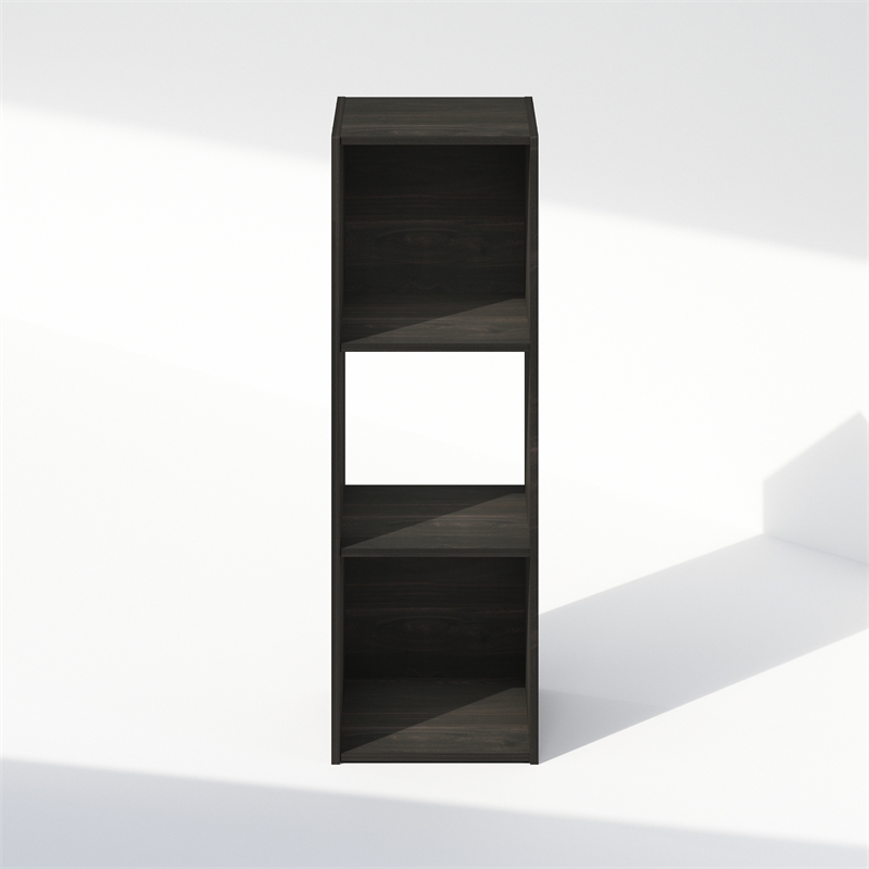 Pemberly Row Cubic Storage Cabinet in Bookcase in Bookshelf in 3-Cube Espresso