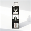 Pemberly Row Cubic Storage Cabinet in Bookcase in Bookshelf in 3-Cube Espresso