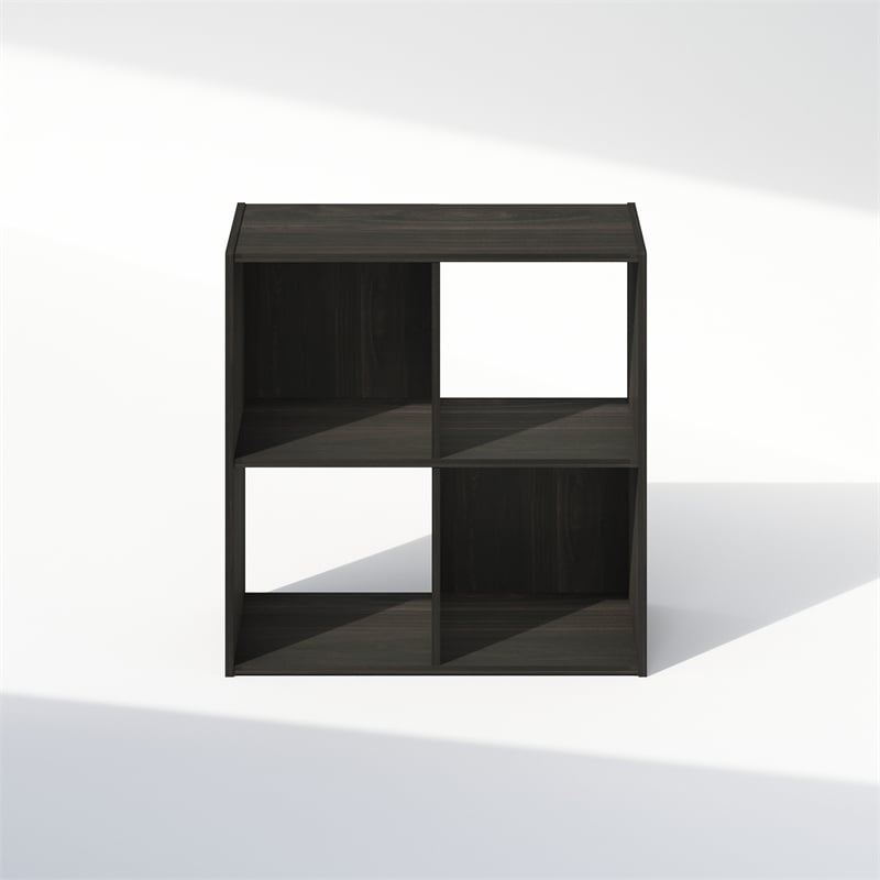 Pemberly Row Cubic Storage Cabinet in Bookcase in Bookshelf in 4-Cube Espresso