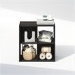 Pemberly Row Cubic Storage Cabinet in Bookcase in Bookshelf in 4-Cube Espresso