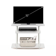 Pemberly Row Contemporary Turn-N-Tube No Tools 3-Tier TV Stands in White
