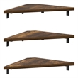 Pemberly Row Triangle Corner Floating Shelves in Wall Mount Display Set of 3