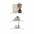 Pemberly Row Triangle Corner Floating Shelves in Wall Mount Display Set of 3