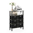 Pemberly Row Turn-N-Tube Engineered Wood Console Table in French Oak Gray/Black