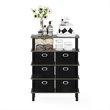 Pemberly Row Turn-N-Tube Engineered Wood Console Table in French Oak Gray/Black