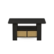 Pemberly Row Contemporary Coffee Table with Bin Drawer in Dark Espresso