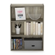 Pemberly Row Contemporary 3-Tier Open Shelf in Sonoma Oak Finish
