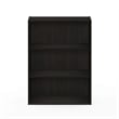 Pemberly Row Contemporary 3-Tier Open Shelf in Dark Espresso
