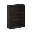 Pemberly Row Contemporary 3-Tier Open Shelf in Dark Espresso