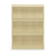 Pemberly Row Contemporary 3-Tier Wood Open Shelf in Maple Finish