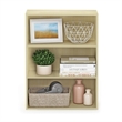 Pemberly Row Contemporary 3-Tier Wood Open Shelf in Maple Finish