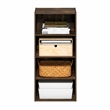 Pemberly Row 4-Tier Open Shelf Bookcase 11x17x35-inches in Amber Pine