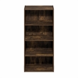 Pemberly Row 4-Tier Open Shelf Bookcase 11x17x35-inches in Amber Pine