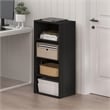 Pemberly Row 4-Tier Open Shelf Bookcase 11x17x35-inches in Espresso