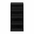 Pemberly Row 4-Tier Open Shelf Bookcase 11x17x35-inches in Espresso