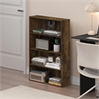 Pemberly Row 4-Tier Open Shelf Bookcase 6x24x35-inches in Amber Pine