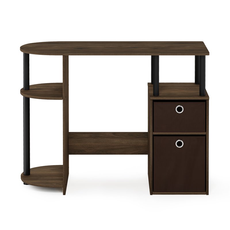 Pemberly Row Engineered Wood Computer/Study Desk in Columbia Walnut
