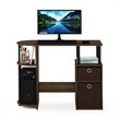 Pemberly Row Engineered Wood Computer/Study Desk in Columbia Walnut