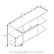 Pemberly Row Turn-N-Tube Wood 3-Tier Wide Display Shelf in French Oak Gray
