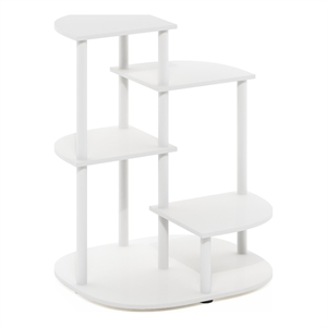 Pemberly Row 4-Tier Indoor Outdoor Potted Plant Stand White/Virgin White