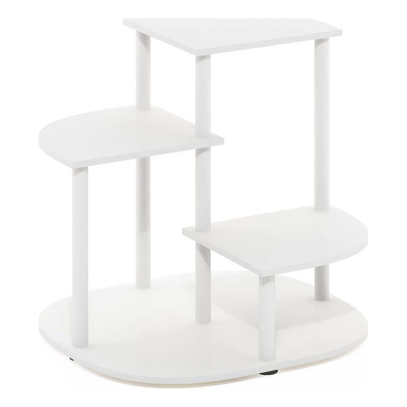 Pemberly Row 3-Tier Indoor Outdoor Potted Plant Stand White/Virgin White