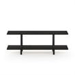 Pemberly Row Turn-N-Tube Engineered Wood 2-Tier Wide Shelf in Espresso/Black