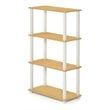 Pemberly Row Turn-S-Tube 4-Tier Multipurpose Shelf Display Rack in Beech/Natural