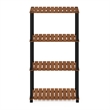 Pemberly Row 4-Tier Turn-N-Tube Indoor Outdoor Plant Shelf Wood Natural/Black