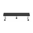 Pemberly Row Monitor Riser Stand in Americano with Stainless Steel Tubes