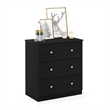 Pemberly Row Contemporary 3-Drawer Dresser in Americano Finish