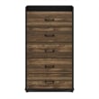 Pemberly Row Modern Organization and Storage Handle Columbia Walnut/Black