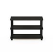 Pemberly Row Turn-S-Tube Engineered Wood 3-Tier Shoe Rack in Espresso/Black