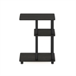 Pemberly Row Turn-N-Tube C Shape Sofa Side Table in Espresso/Black