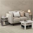 Pemberly Row 3-Tier USB Type-C Charging Port End Table in Marble White Set of 2