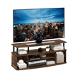 Pemberly Row Large Entertainment Center Hold up to 55-IN TV in Amber Pine/Black