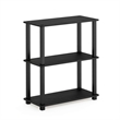 Pemberly Row Turn-S-Tube 3-Tier Shelf Display Rack in Americano Set of 2