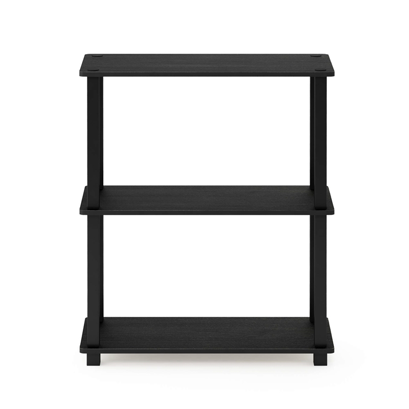 Pemberly Row Turn-S-Tube 3-Tier Shelf Display Rack in Americano Set of 2
