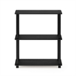 Pemberly Row Turn-S-Tube 3-Tier Shelf Display Rack in Americano Set of 2