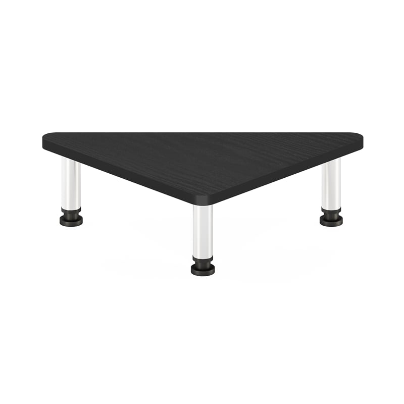 Pemberly Row Turn-N-Tube Corner Monitor Riser Stand with Stainless Steel Tubes