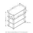Pemberly Row Turn-S-Tube 4-Tier Shoe Rack in Amber Pine/Black