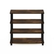 Pemberly Row Turn-S-Tube 4-Tier Shoe Rack in Amber Pine/Black