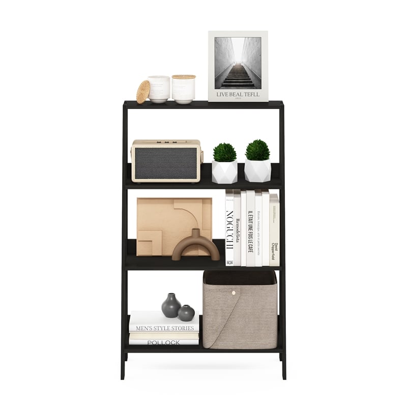 Pemberly Row Contemporary Bookcase Display Shelf in 4-Tier in Espresso