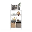 Pemberly Row Contemporary Bookcase Display Shelf in 4-Tier in White