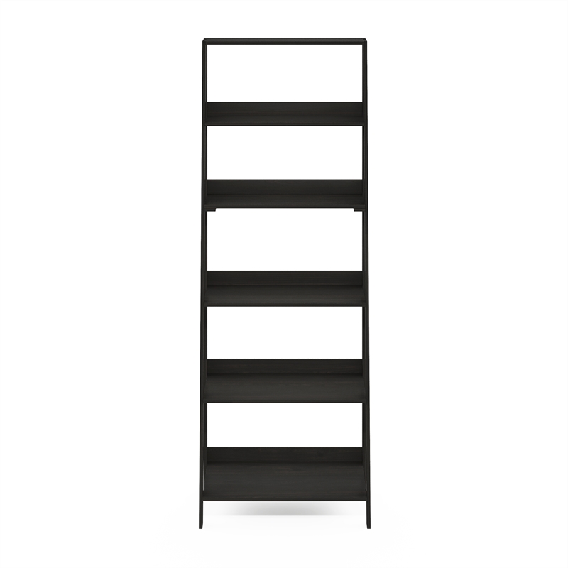 Pemberly Row Contemporary Bookcase Display Shelf in 6-Tier in Espresso