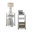 Pemberly Row 3-Tier Turn-N-Tube End Table in 2-Pack in Stainless Steel Tubes